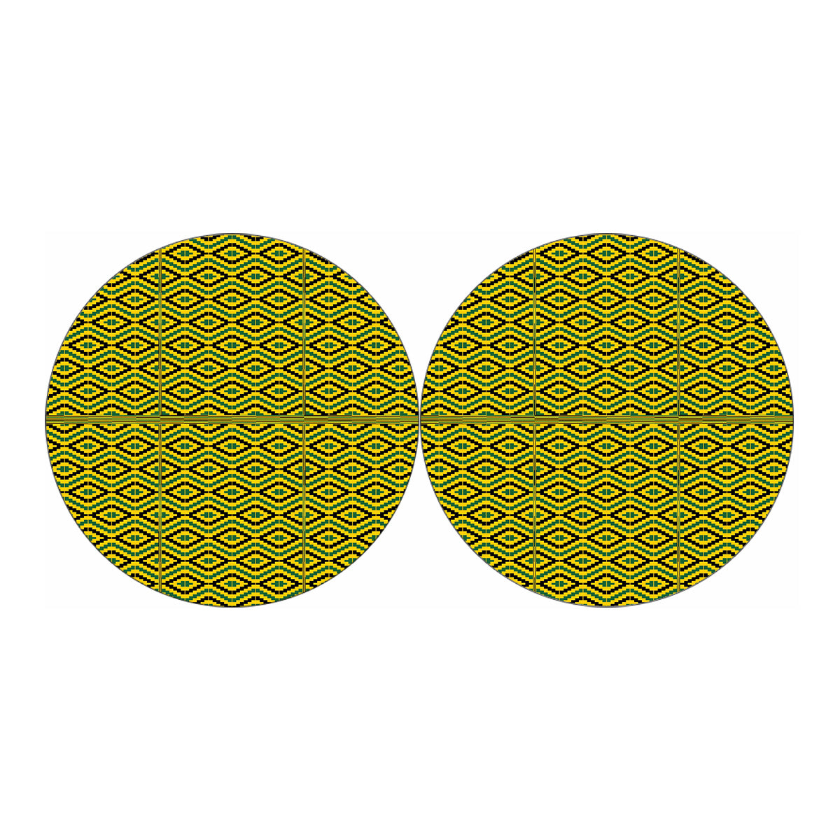 Kente African Pattern Print Car Coasters