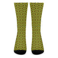 Kente African Pattern Print Crew Socks