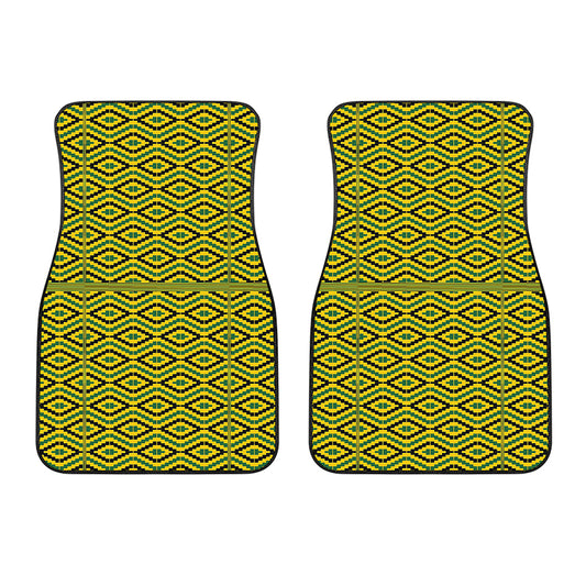 Kente African Pattern Print Front Car Floor Mats