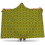 Kente African Pattern Print Hooded Blanket