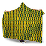 Kente African Pattern Print Hooded Blanket