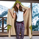 Kente African Pattern Print Hooded Blanket