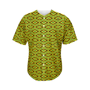 Kente African Pattern Print Men's Baseball Jersey