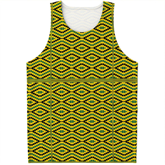 Kente African Pattern Print Men's Tank Top