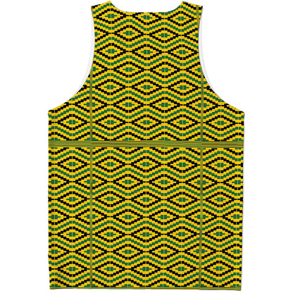 Kente African Pattern Print Men's Tank Top