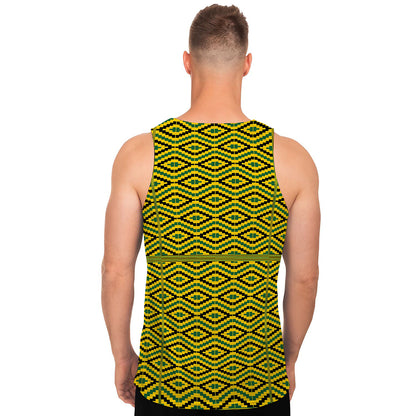Kente African Pattern Print Men's Tank Top