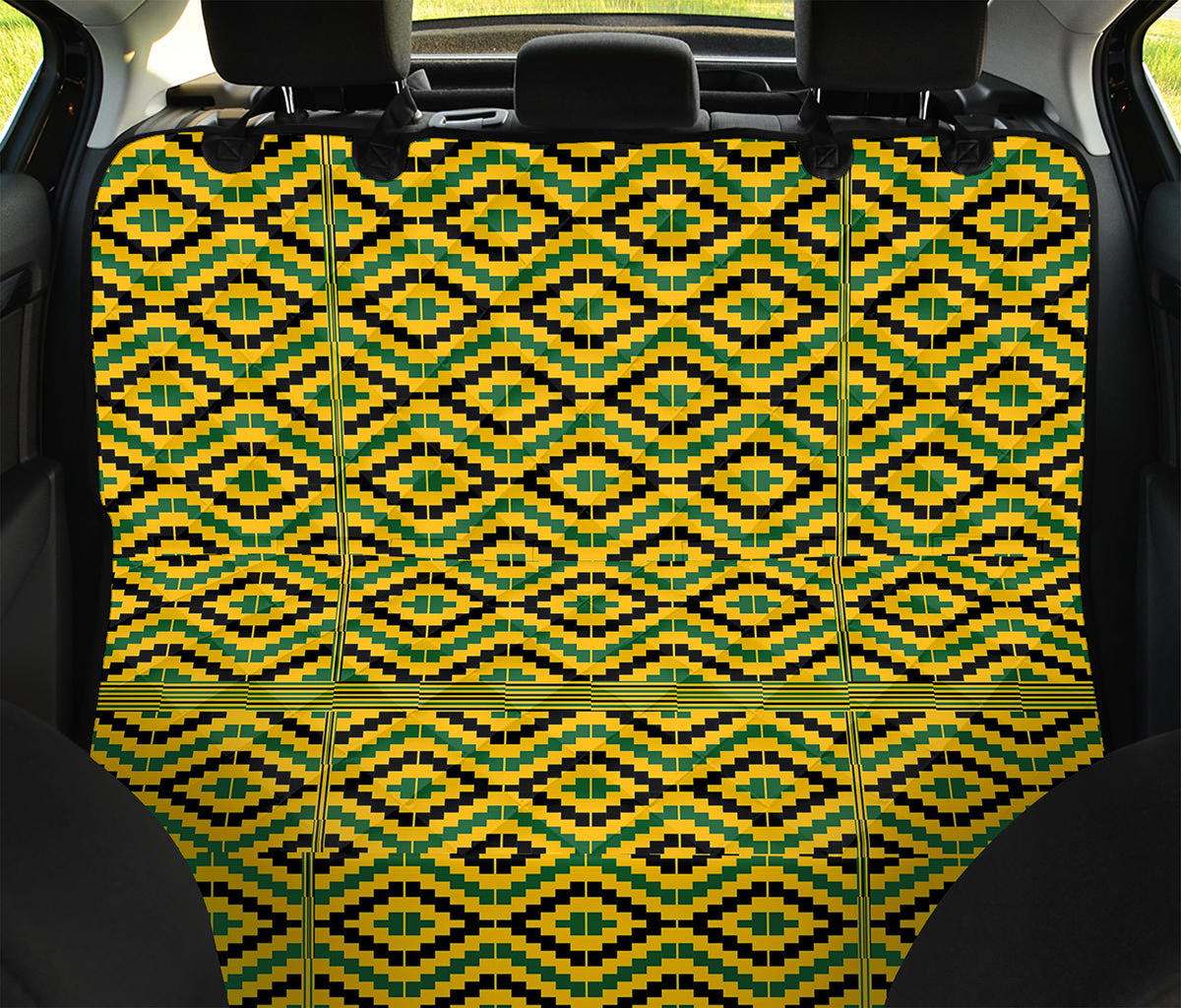 Kente African Pattern Print Pet Car Back Seat Cover