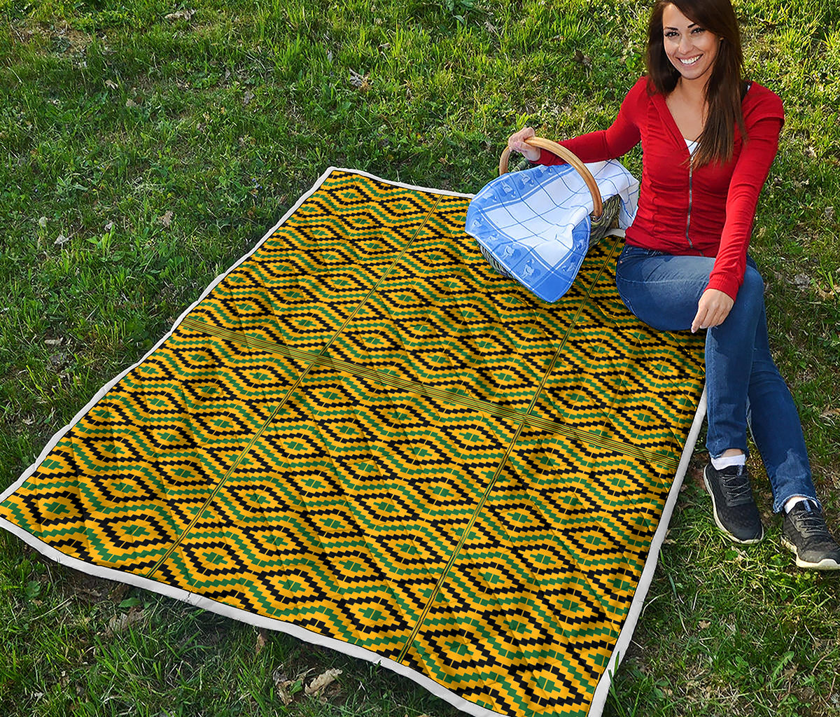 Kente African Pattern Print Quilt