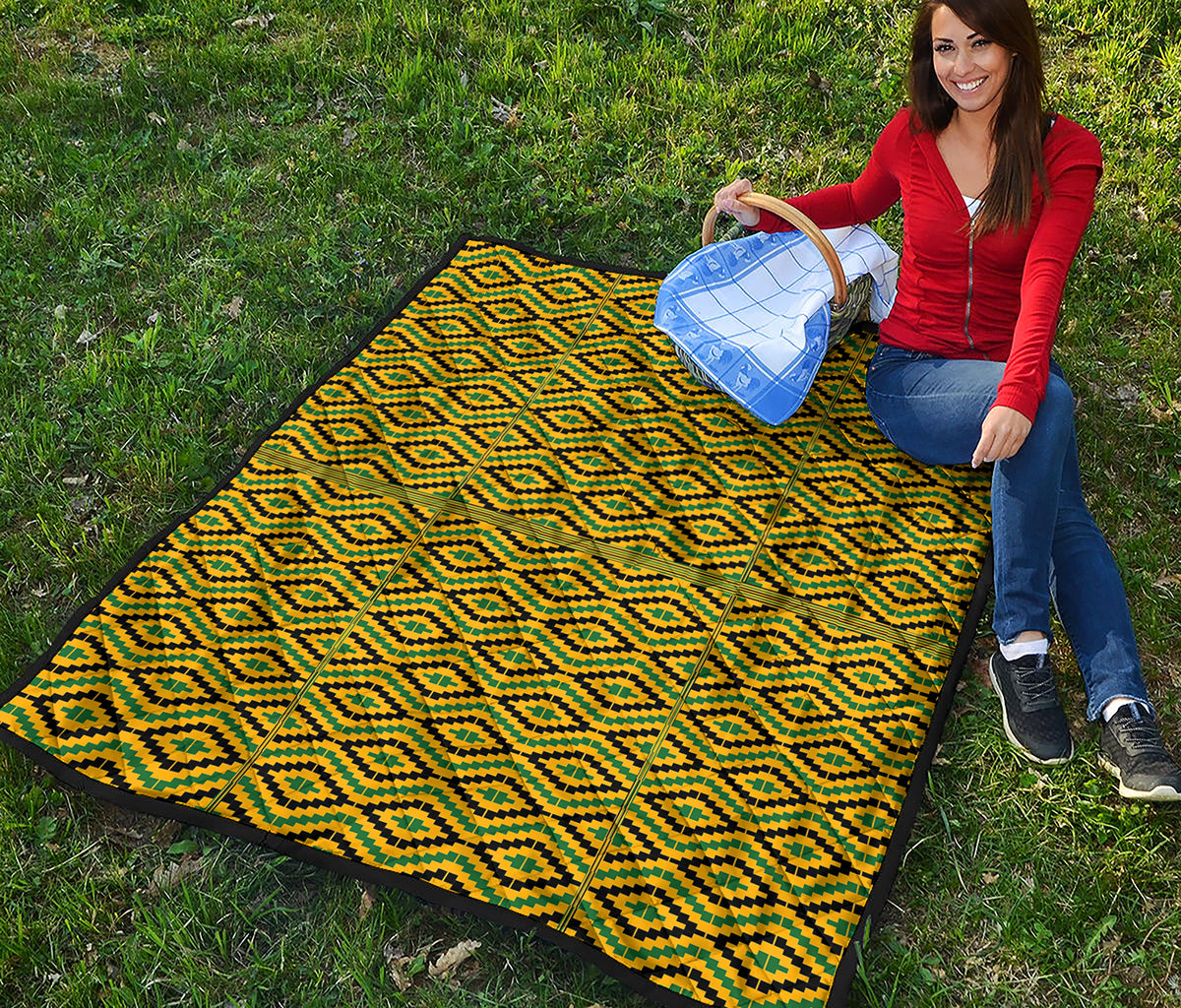 Kente African Pattern Print Quilt