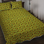 Kente African Pattern Print Quilt Bed Set