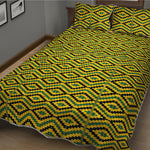 Kente African Pattern Print Quilt Bed Set