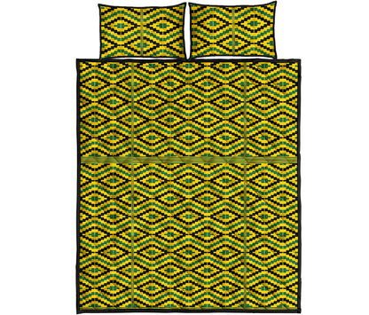 Kente African Pattern Print Quilt Bed Set