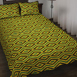 Kente African Pattern Print Quilt Bed Set