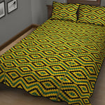 Kente African Pattern Print Quilt Bed Set