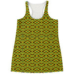 Kente African Pattern Print Women's Racerback Tank Top