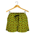 Kente African Pattern Print Women's Shorts