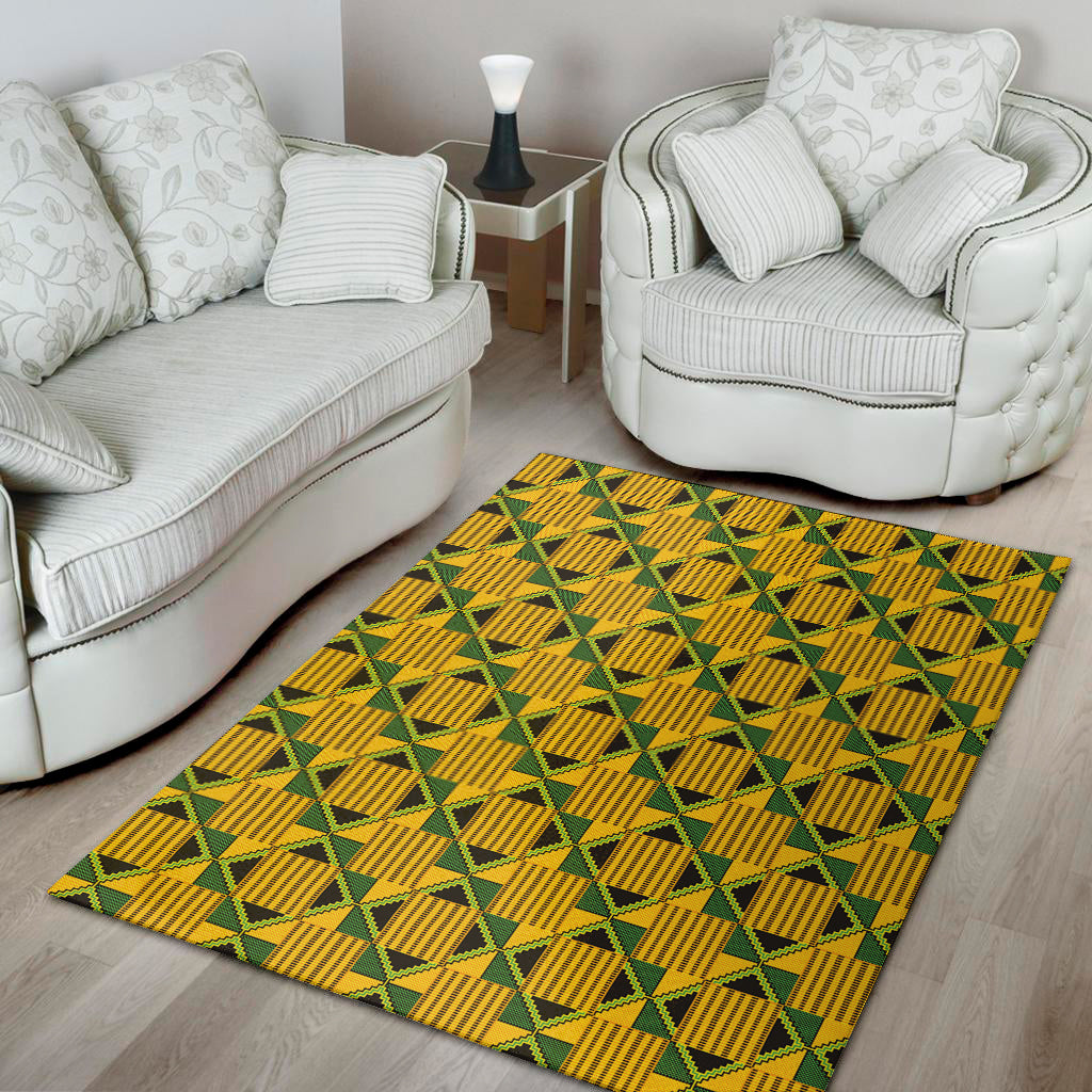 Kente Ethnic Pattern Print Area Rug