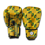 Kente Ethnic Pattern Print Boxing Gloves