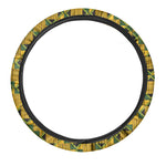 Kente Ethnic Pattern Print Car Steering Wheel Cover