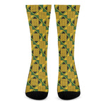 Kente Ethnic Pattern Print Crew Socks