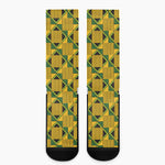 Kente Ethnic Pattern Print Crew Socks