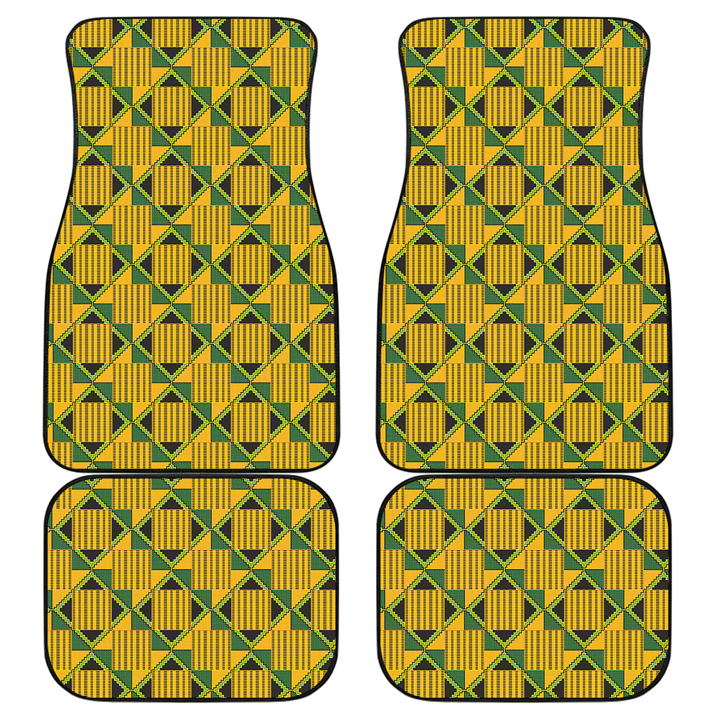 Kente Ethnic Pattern Print Front and Back Car Floor Mats