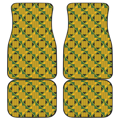 Kente Ethnic Pattern Print Front and Back Car Floor Mats