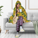 Kente Ethnic Pattern Print Hooded Blanket