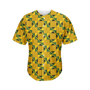 Kente Ethnic Pattern Print Men's Baseball Jersey