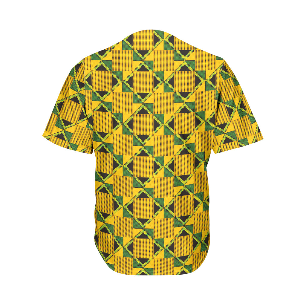 Kente Ethnic Pattern Print Men's Baseball Jersey