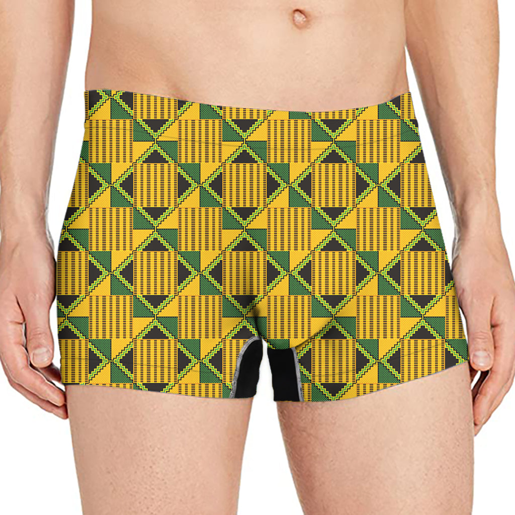 Kente Ethnic Pattern Print Men's Boxer Briefs