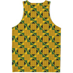 Kente Ethnic Pattern Print Men's Tank Top