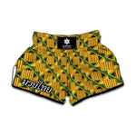 Kente Ethnic Pattern Print Muay Thai Boxing Shorts