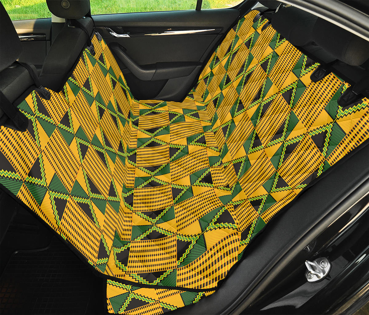 Kente Ethnic Pattern Print Pet Car Back Seat Cover