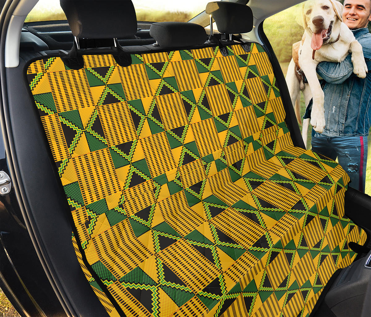 Kente Ethnic Pattern Print Pet Car Back Seat Cover