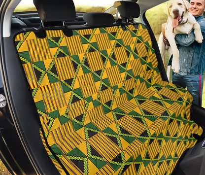 Kente Ethnic Pattern Print Pet Car Back Seat Cover