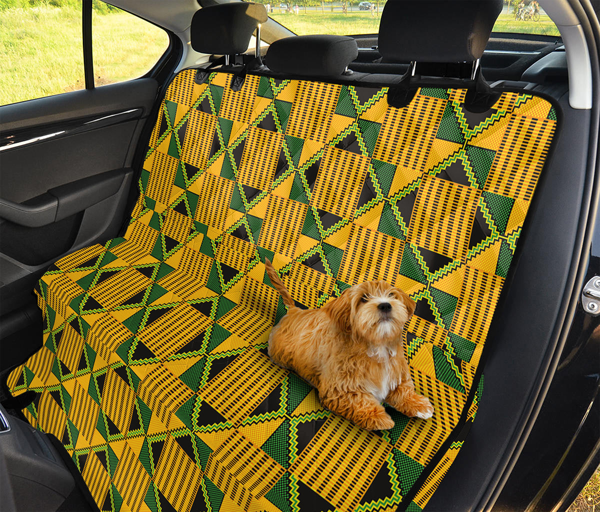 Kente Ethnic Pattern Print Pet Car Back Seat Cover