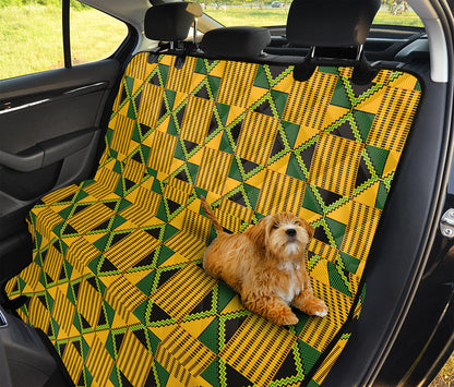 Kente Ethnic Pattern Print Pet Car Back Seat Cover