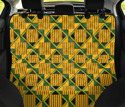 Kente Ethnic Pattern Print Pet Car Back Seat Cover