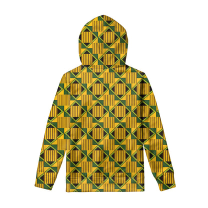 Kente Ethnic Pattern Print Pullover Hoodie