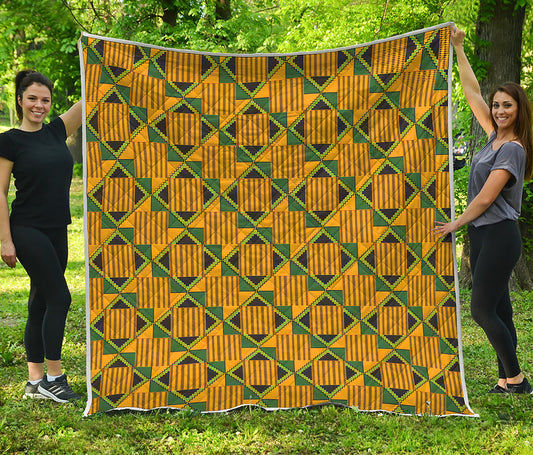 Kente Ethnic Pattern Print Quilt