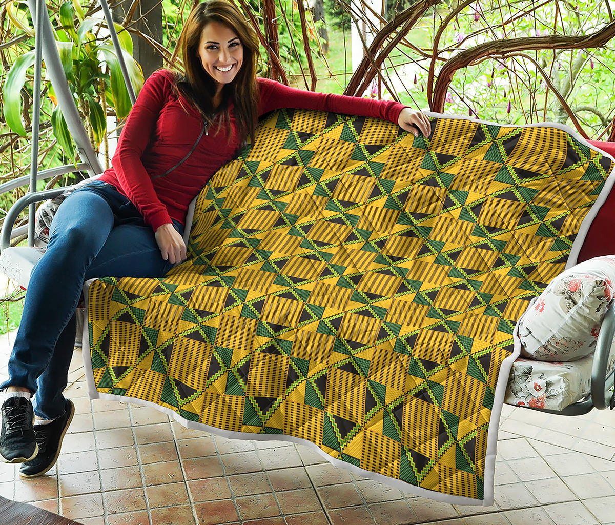Kente Ethnic Pattern Print Quilt