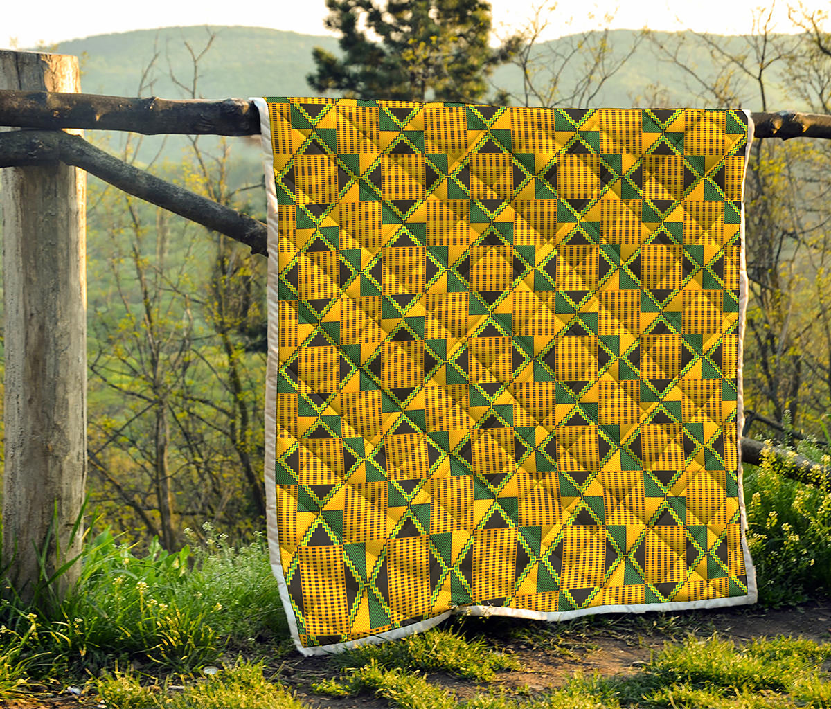 Kente Ethnic Pattern Print Quilt