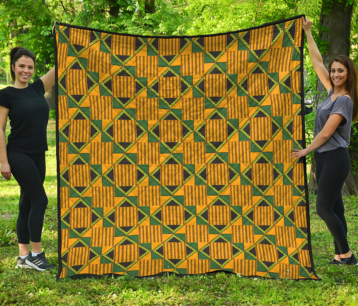 Kente Ethnic Pattern Print Quilt