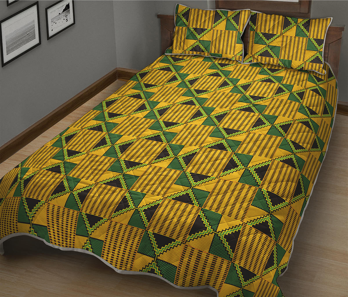 Kente Ethnic Pattern Print Quilt Bed Set