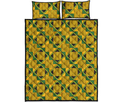 Kente Ethnic Pattern Print Quilt Bed Set