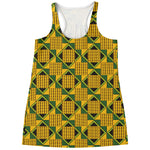 Kente Ethnic Pattern Print Women's Racerback Tank Top