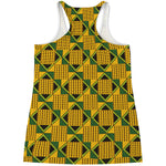 Kente Ethnic Pattern Print Women's Racerback Tank Top
