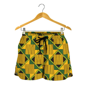 Kente Ethnic Pattern Print Women's Shorts