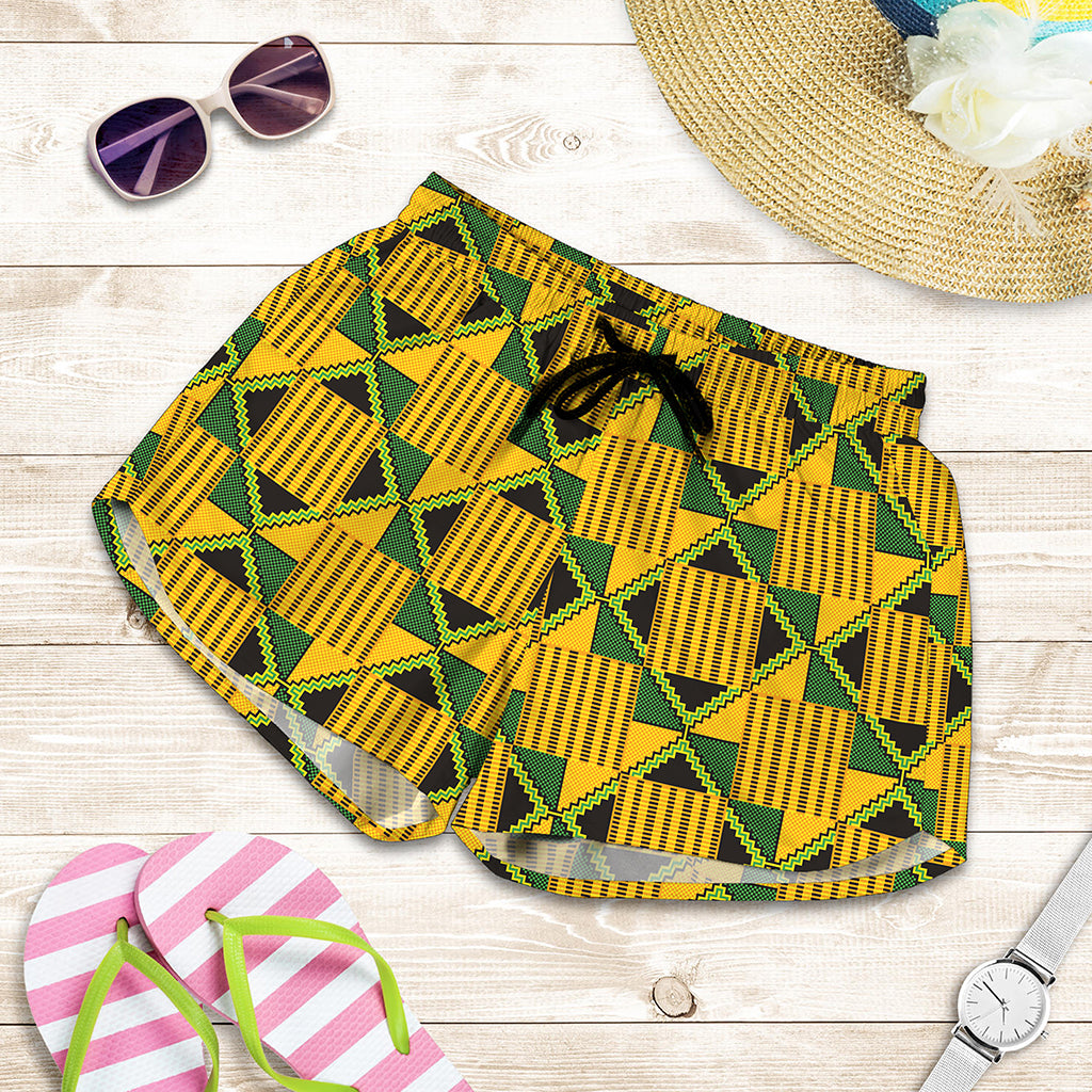 Kente Ethnic Pattern Print Women's Shorts